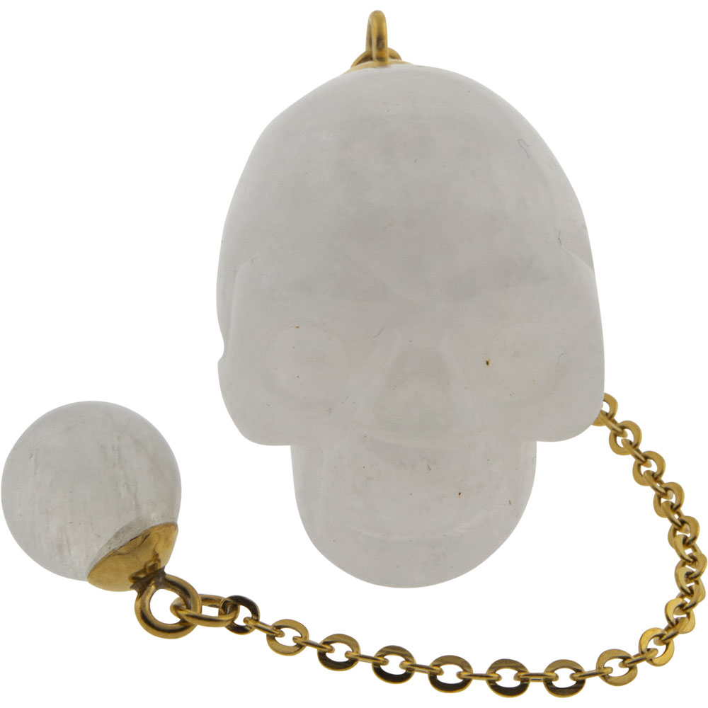 Gemstone Pendulum SKULL - Clear Quartz (Each)