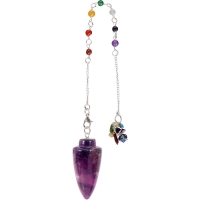 Pendulum Chakra Chain Curved Amethyst (each)