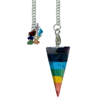 Pendulum Hexagonal 7 Layered Chakra Stones (each)