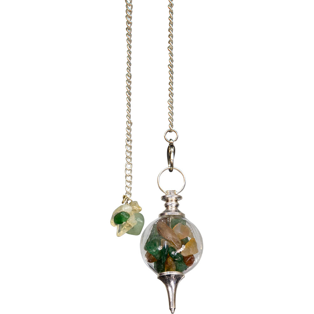 Pendulum Glass Sephoroton Green Adventurine & Citrine CHIPs - Prosperity (Each)