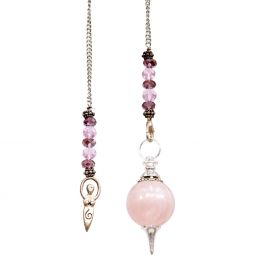 Pendulum Sephoroton Rose Quartz - Goddess (Each)