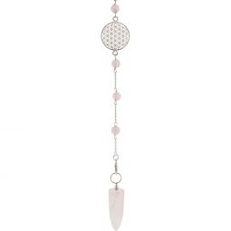Gemstone Pendulum Flower of Life - Rose Quartz (Each)