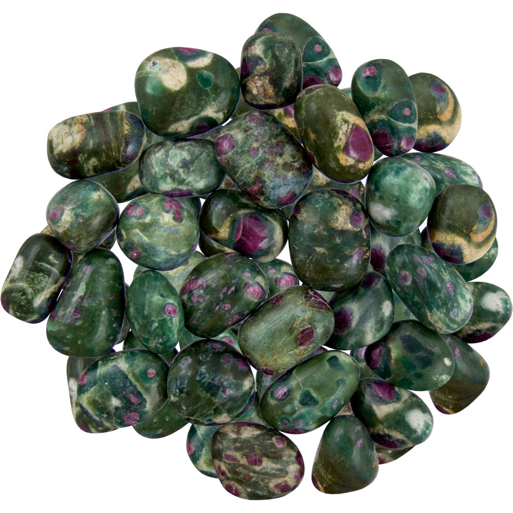 Tumbled Stones Ruby Zoisite (1 lb): Kheops International