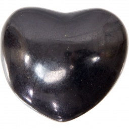 Puffed Gemstone Heart - Shungite (each)