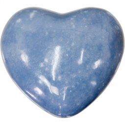 Puffed Gemstone Heart - Angelite (each)