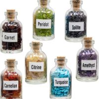 Stone Chips Bottles Set Chakra Energizing (Box of 7)