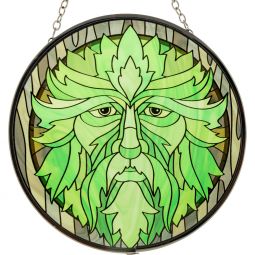 Glass Suncatcher 6in - Green Man (Each)