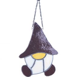 Stained Glass Suncatcher Gnome - Grumpy As Is (Each)