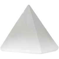 Gemstone Carving  Pyramid 30-40mm White Selenite (each)