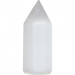 Gemstone Carving Generator Point White Selenite (each)