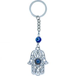 Evil Eye Talisman Key Ring Fatima Hand w/ Mini Eye (Each)