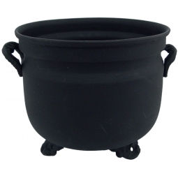 Black Plain Metal Cauldron w/Sand Bag (Each)