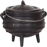 Cast Iron Cauldron Medium 5.5in Striped (Each)