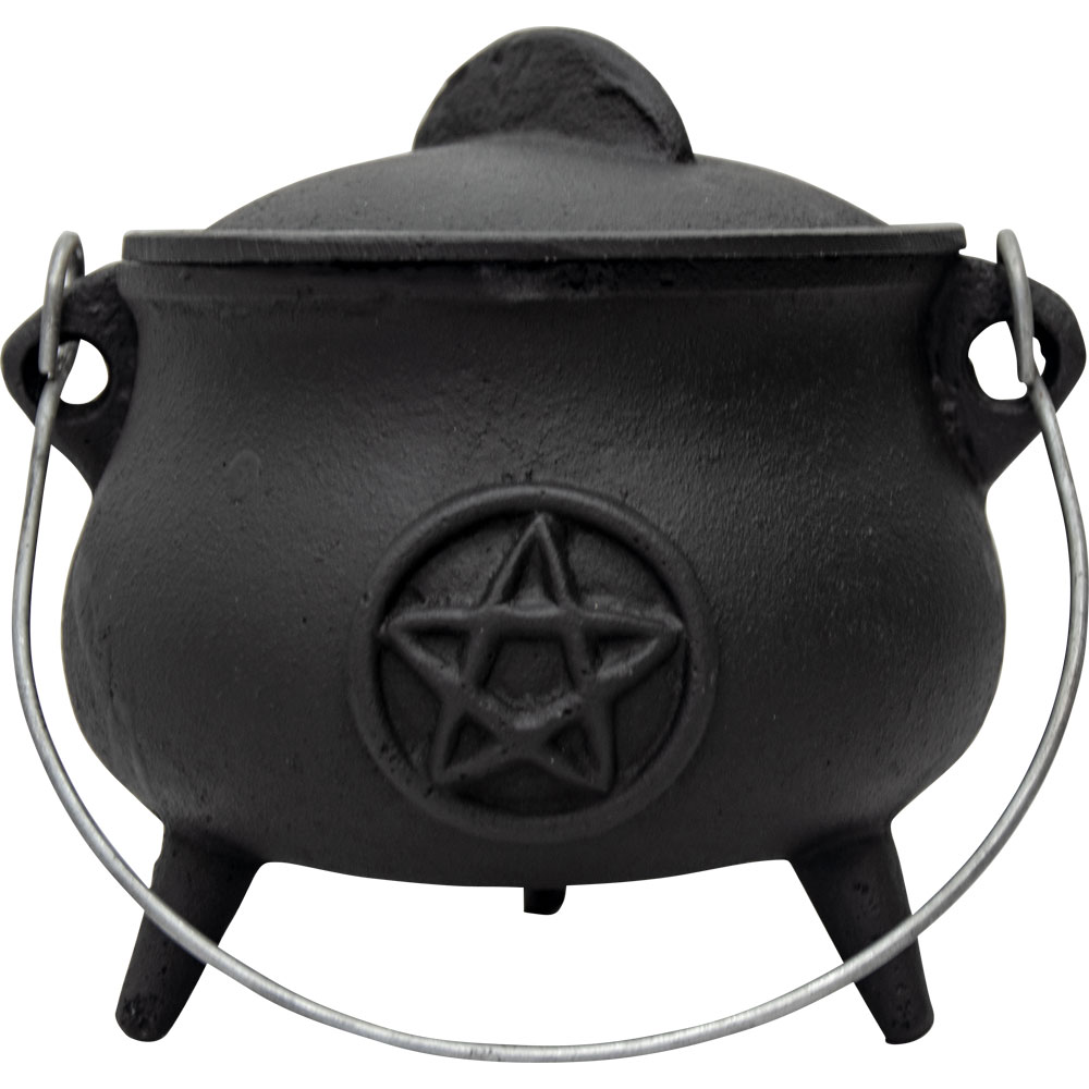 CAST IRON Cauldron Medium 5.5in Pentacle (Each)