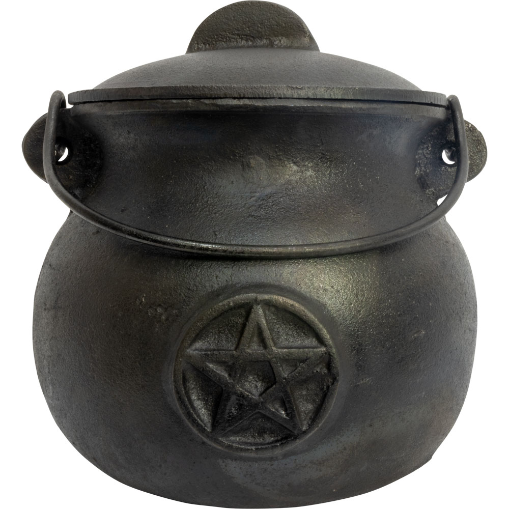 CAST IRON Food Grade Cauldron Small 7.5in - Pentacle (Each)