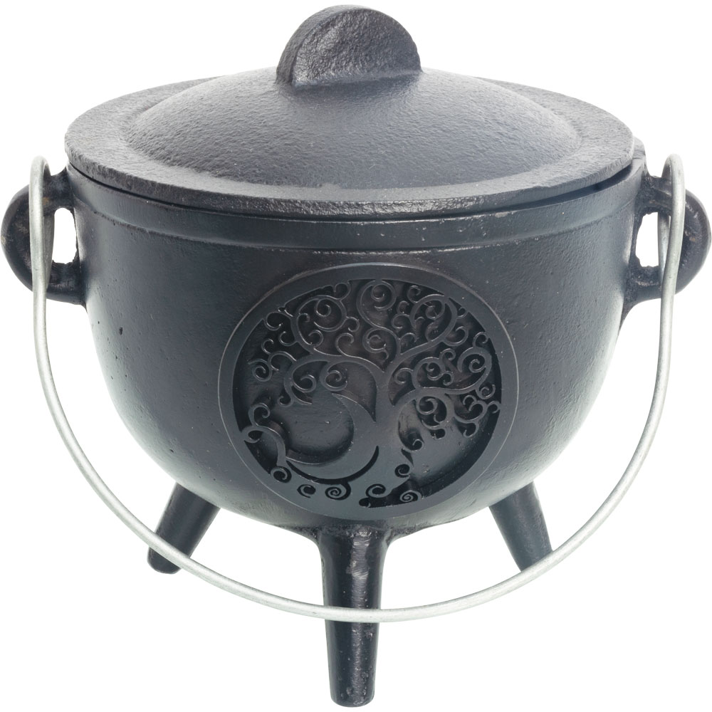 CAST IRON Cauldron Small 4.5in Tree of Life (Each)