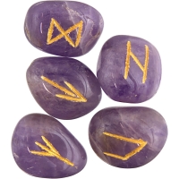 Gemstone Rune Set Amethyst (each)