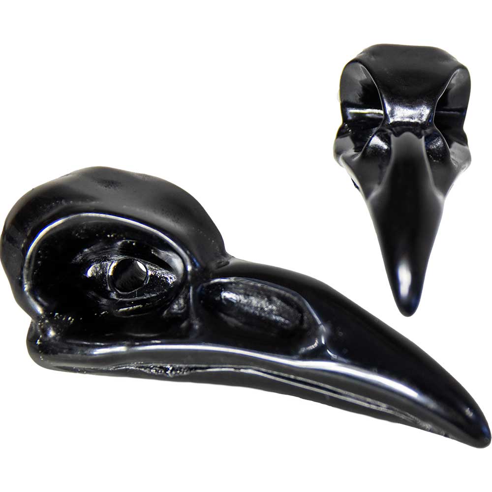 Black Obsidian Raven SKULL (Each)