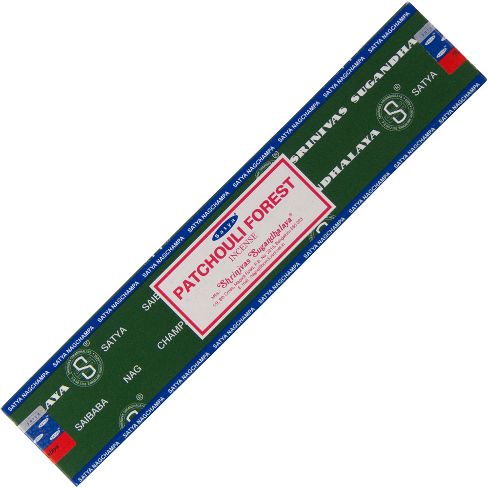 Satya Colored Nag Champa INCENSE 15 gr Patchouli Forest * (pack of 12)