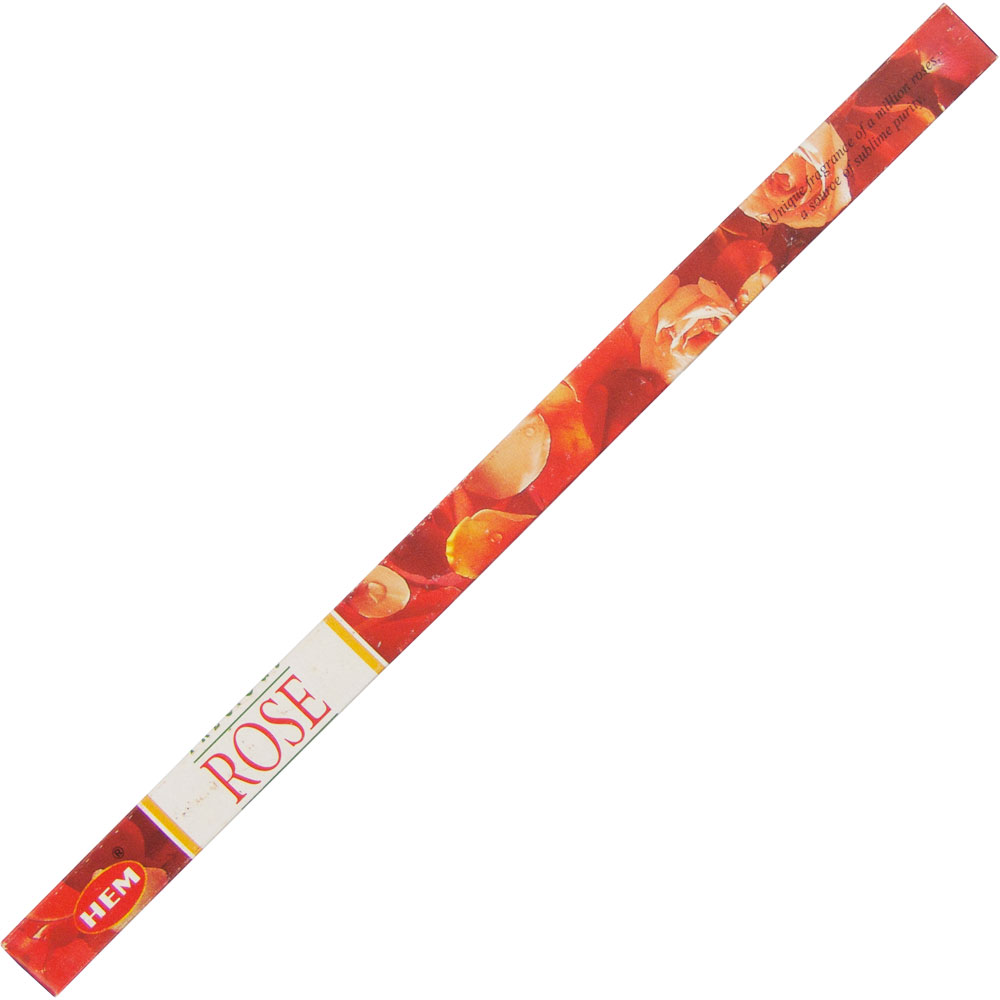 Hem Square Pack INCENSE 8 gr Rose  (Box of 25)