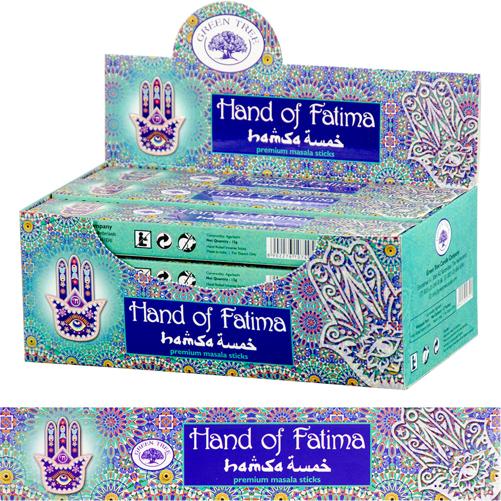 Green Tree INCENSE 15 gr - Hand of Fatima (pack of 12)