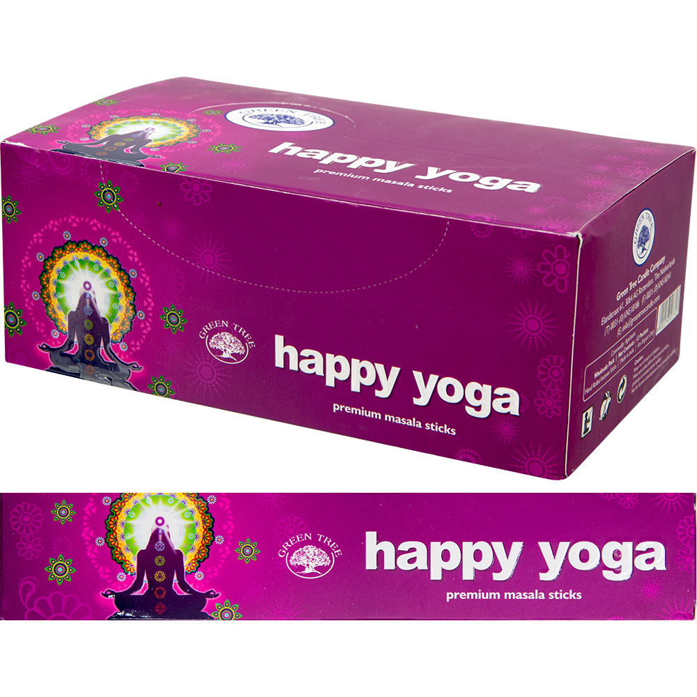 Green Tree INCENSE 15 gr - Happy Yoga (pack of 12)
