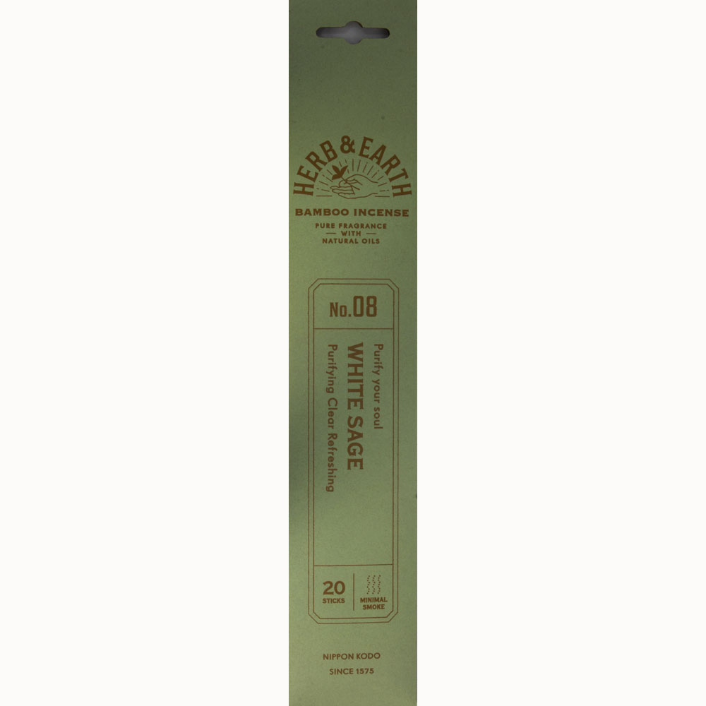 Herb & Earth INCENSE 20 STICKS - White Sage (Pack of 12)