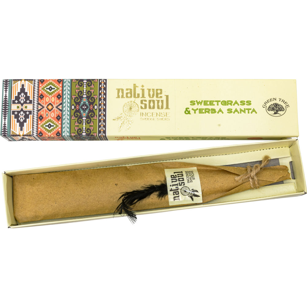 Native Soul INCENSE 15 gr - Sweet Grass & Yerba Santa (Pack of 12)