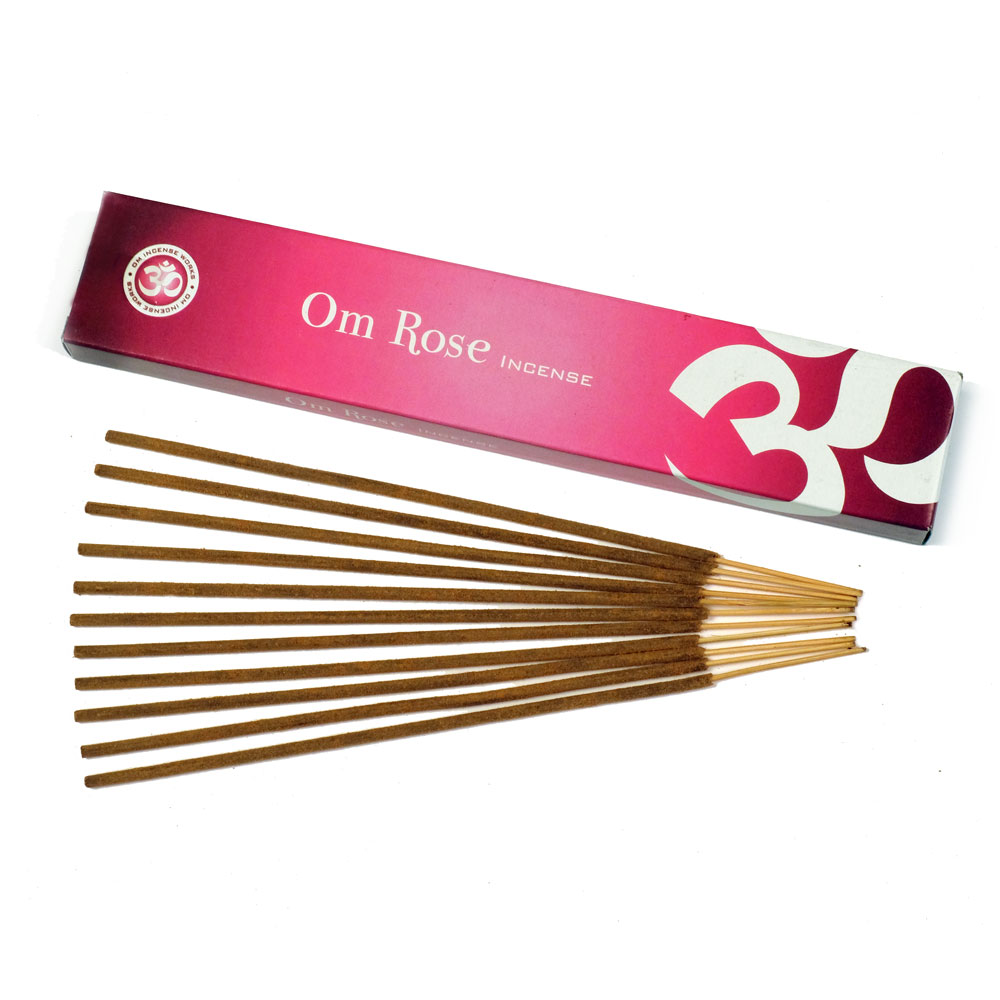 Om INCENSE 15 gr - Rose (Pack of 12)