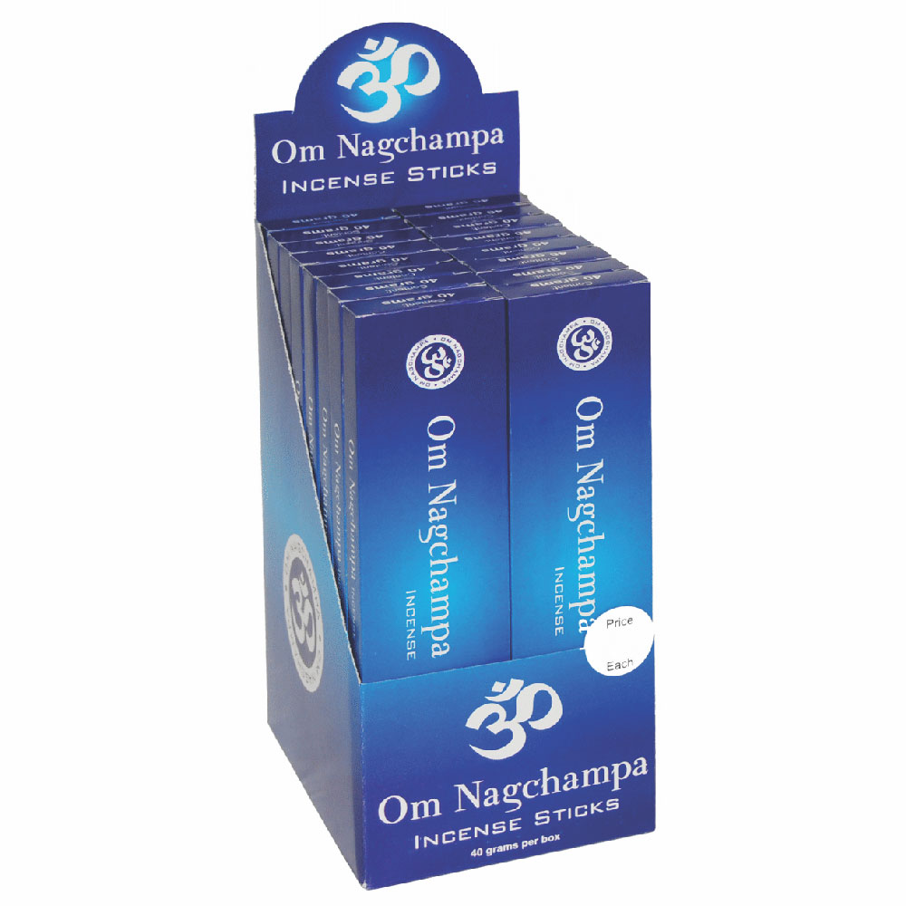 Om INCENSE 40 gr - Nag Champa (Pack of 16)