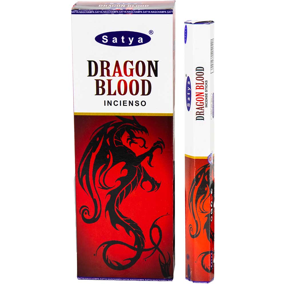 Satya Hexagonal Pack Incense - DRAGON's Blood (Pack of 6)