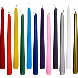 Taper Candles Assorted 10" (pack 12)