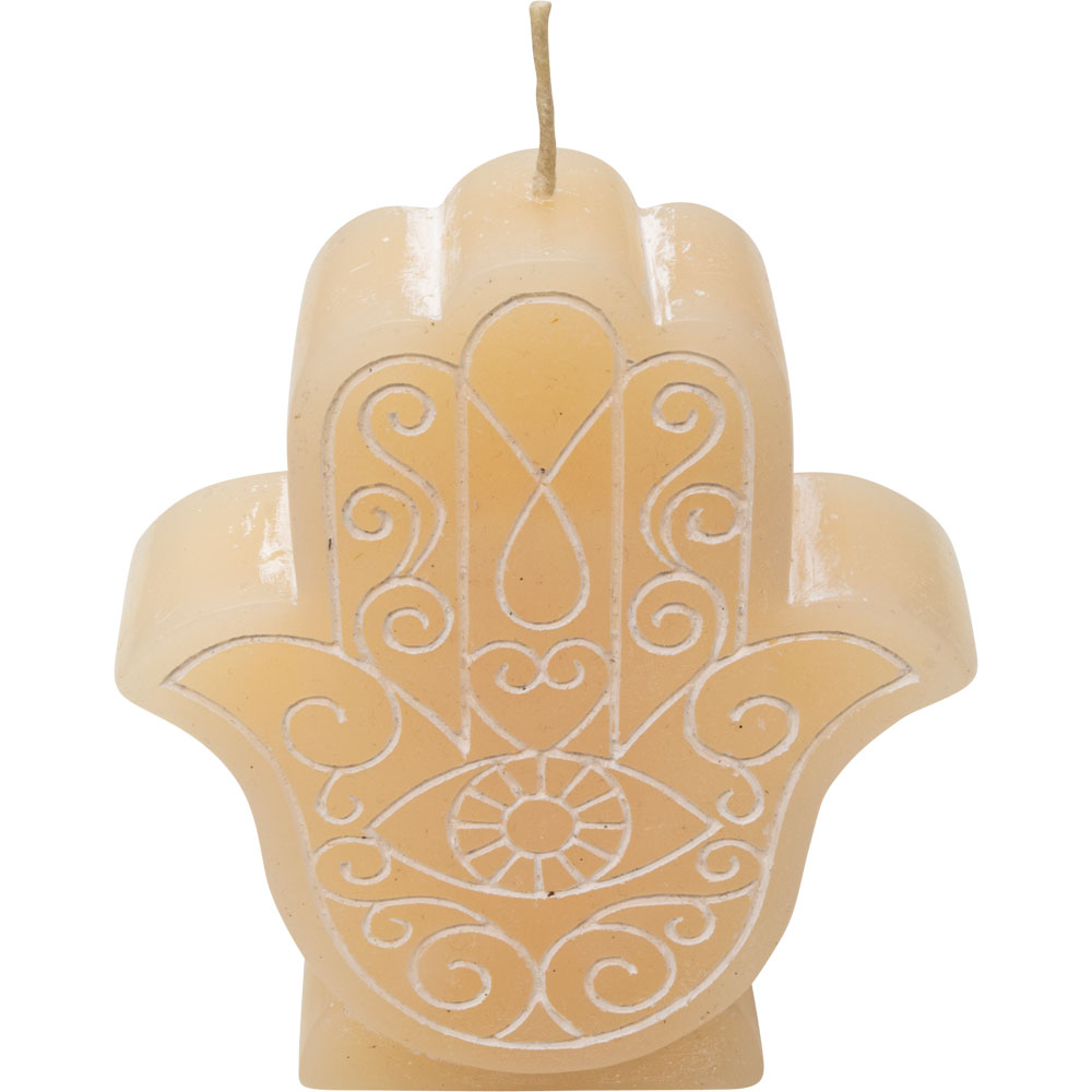 Sacred Symbol CANDLE - Fatima Hand Ivory (Each)
