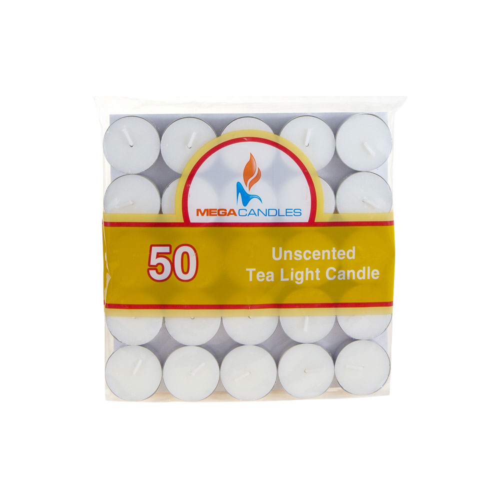 T-Light CANDLEs Unscented White (Pack of 50)