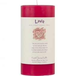 Reiki Herbal Pillar Candle Love 3"x 6" (Each)