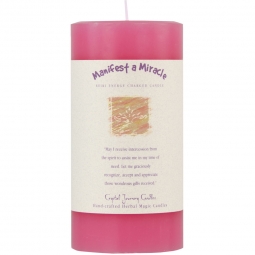 Reiki Herbal Pillar Candle Manifest a Miracle 3"x 6" (Each)