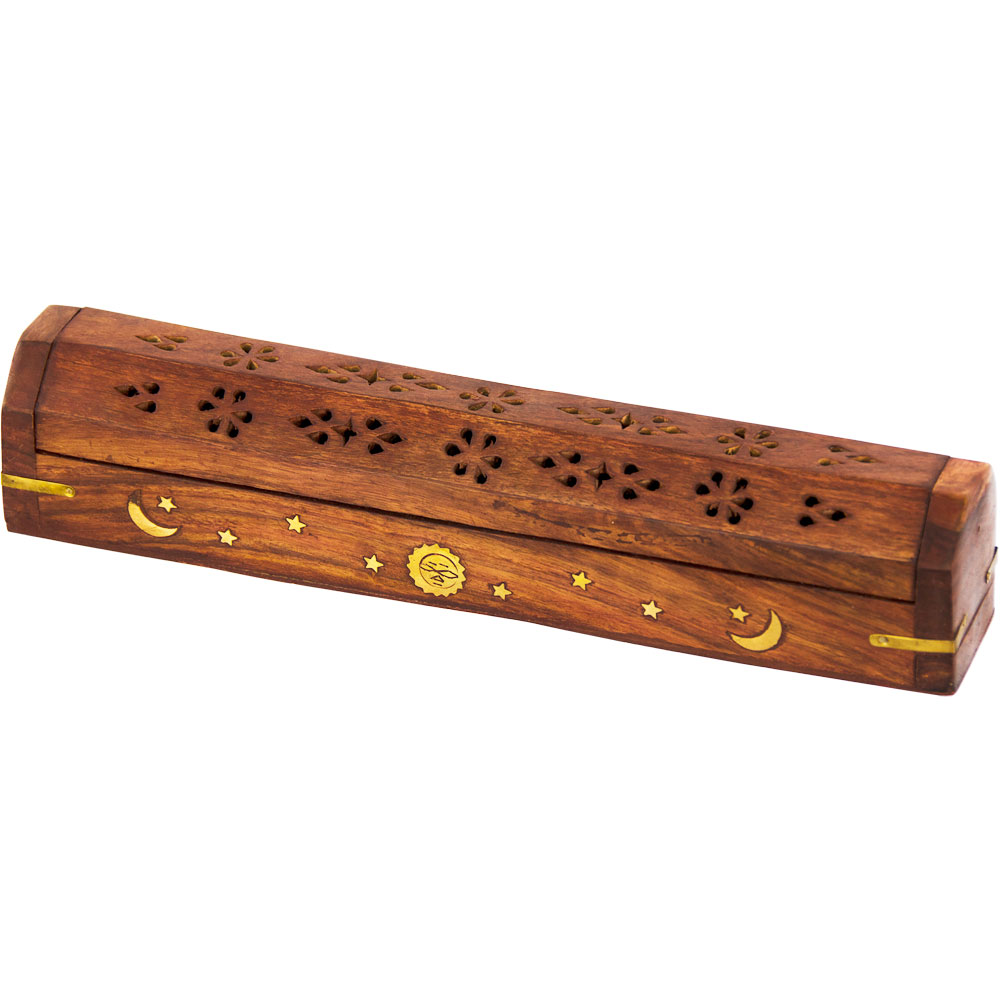 Wood INCENSE Storage Box Celestial (Each)