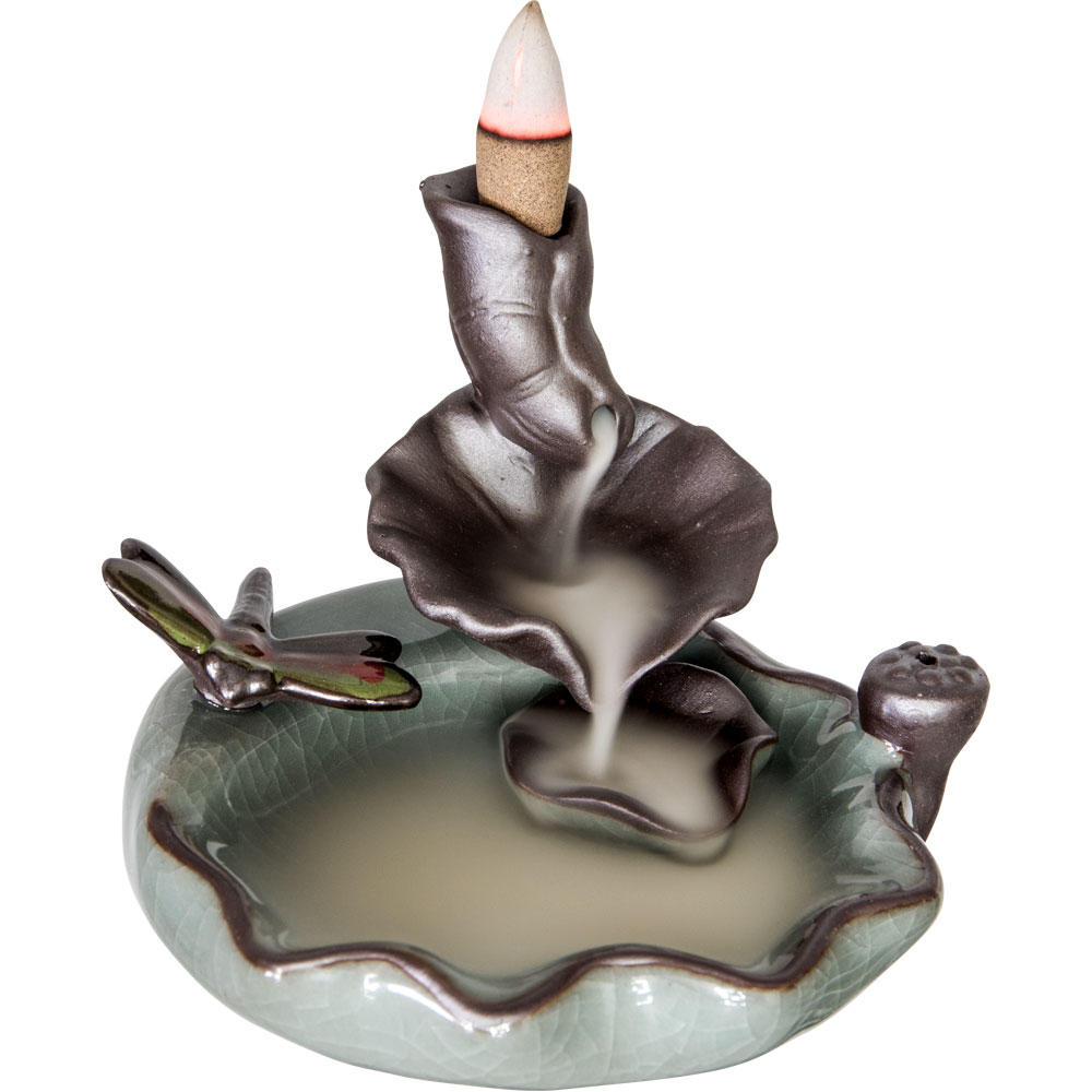 Ceramic Backflow INCENSE Burner - Dragonfly (Each)