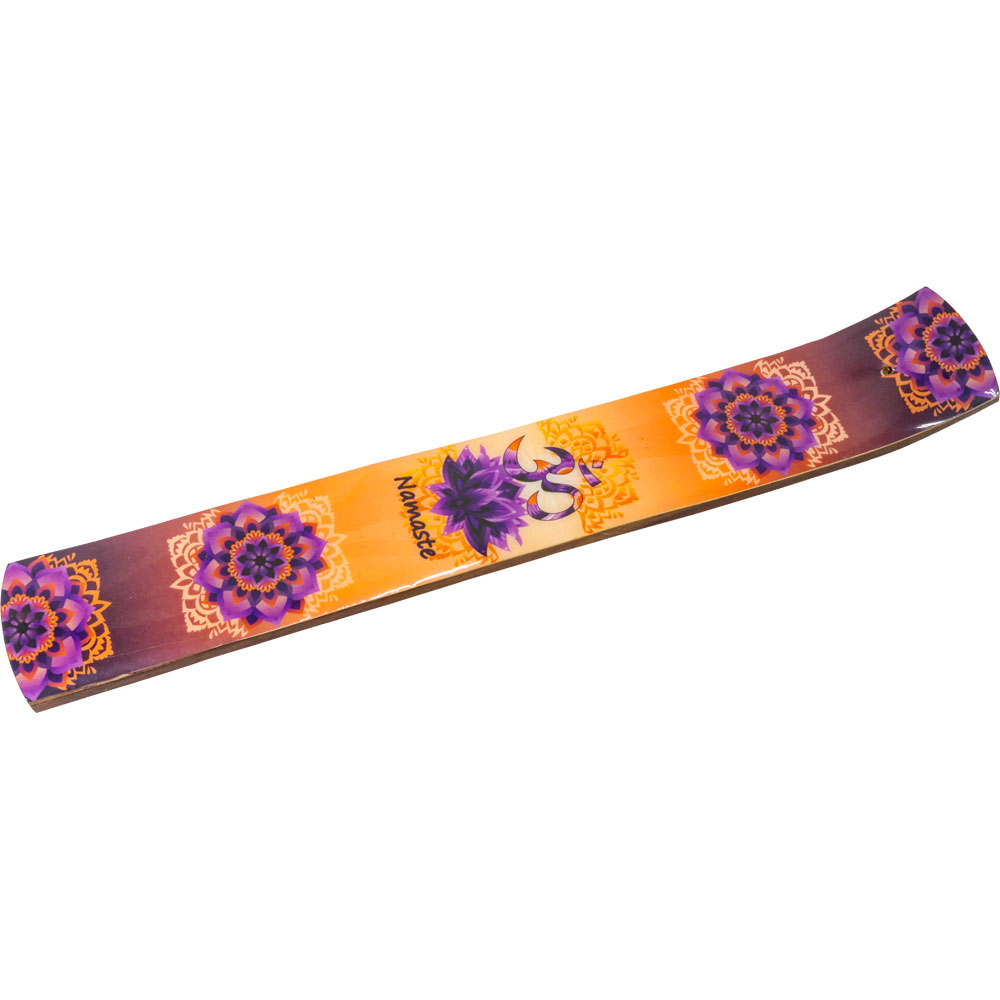 Wooden Printed INCENSE Holder - Om Namaste (Each)