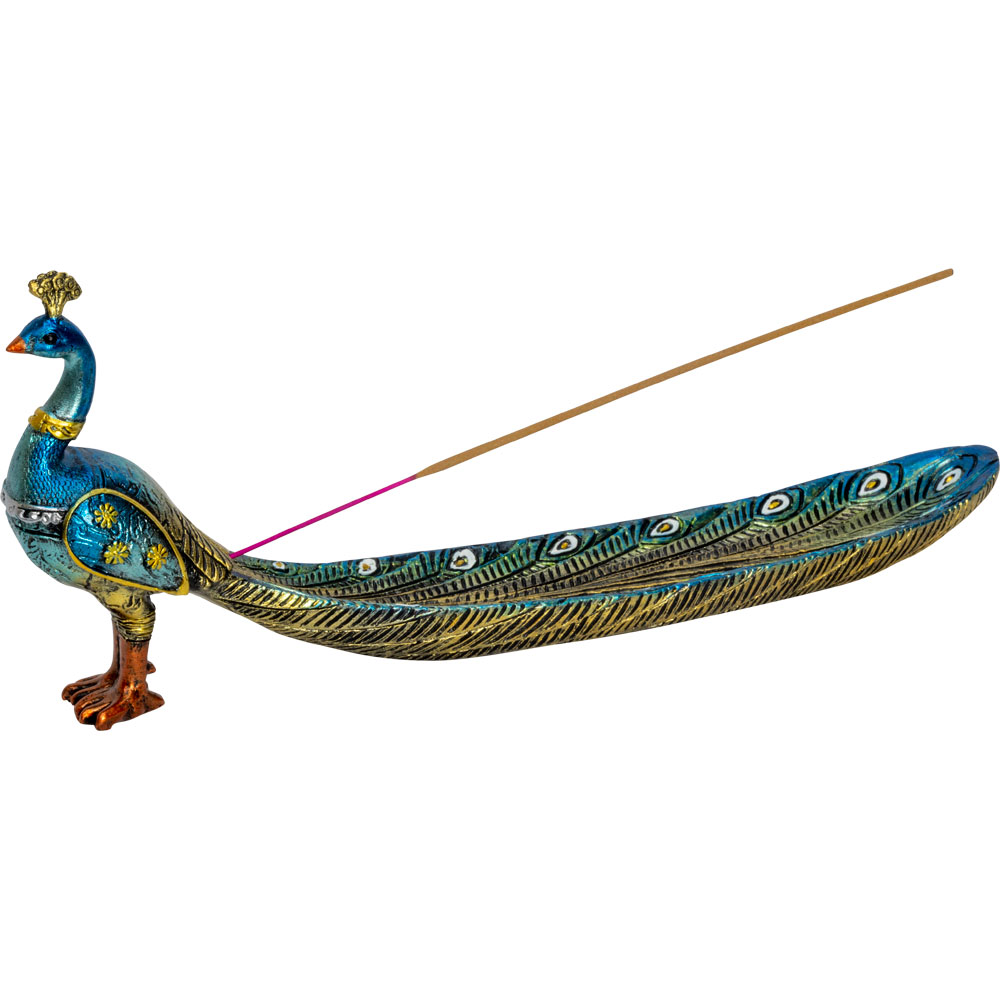 Polyresin INCENSE Holder - Peacock (Each)