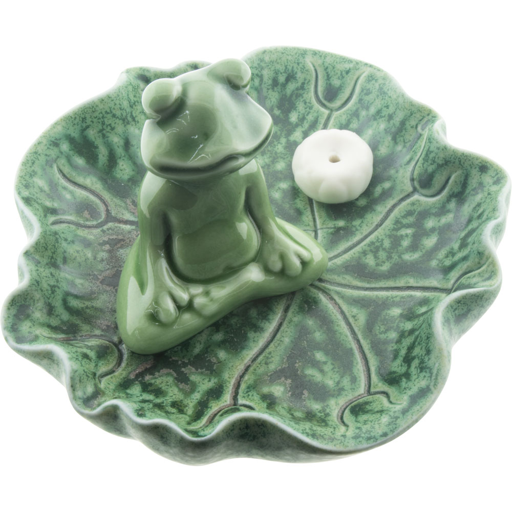 Ceramic Incense Holder - Meditating FROG (Each)