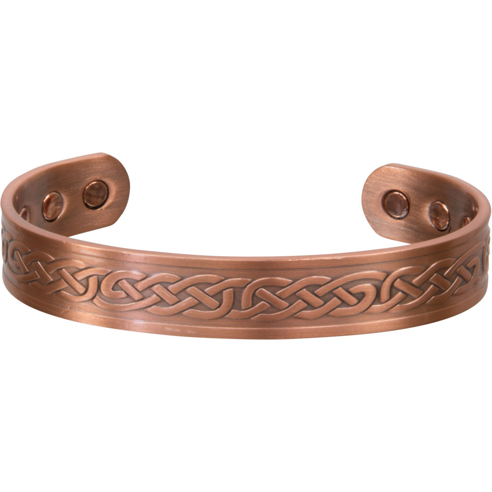 Magnetic Copper BRACELET - Celtic Knots - Antique Copper (Each)