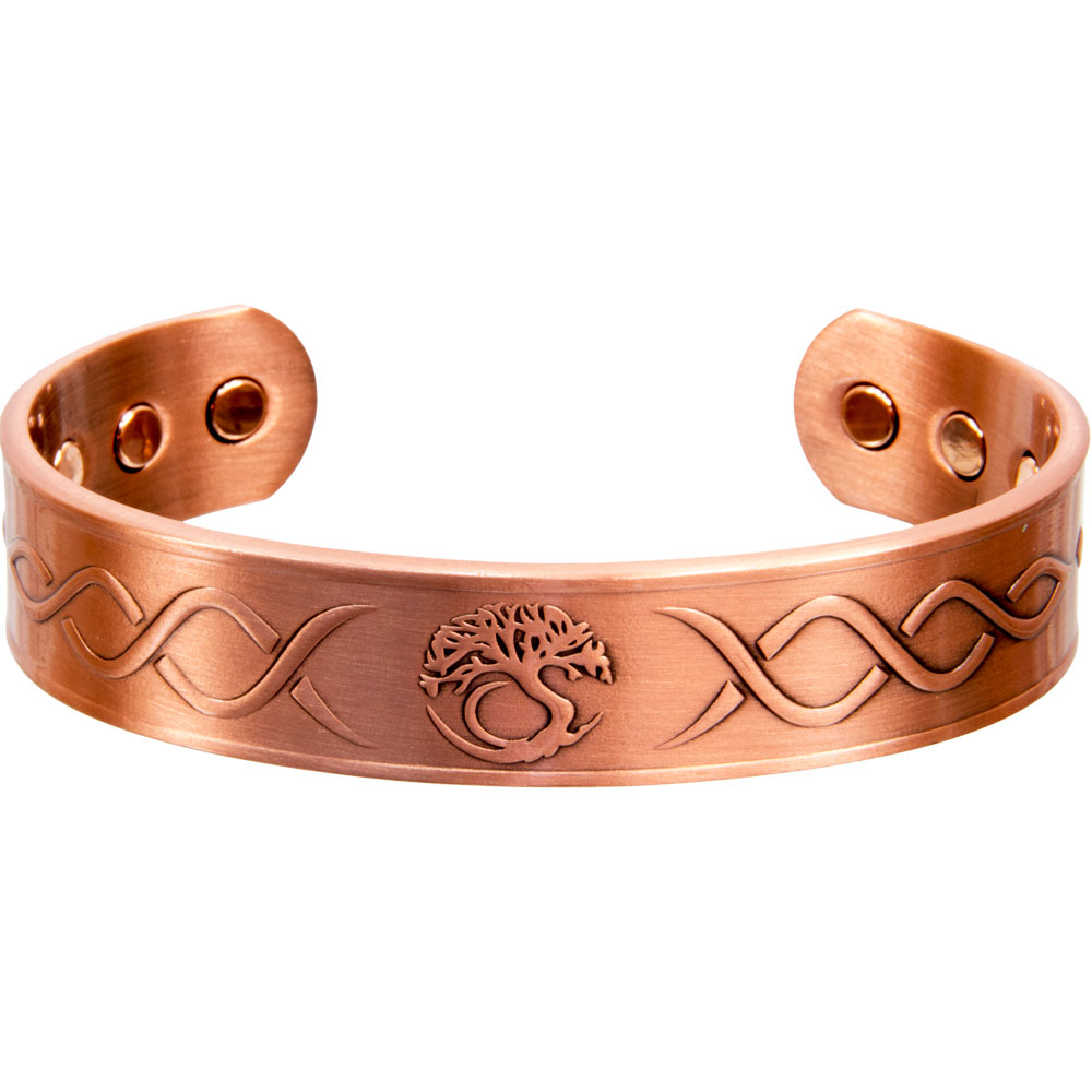 Magnetic Copper BRACELET - Tree of Life - Antique Copper (Each)