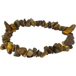 Elastic Chips Bracelet - Tiger Eye (Each)