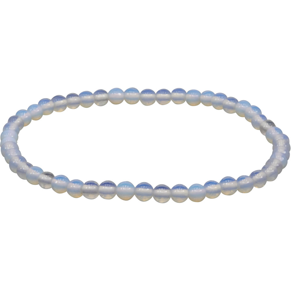 Elastic BRACELET 4mm Round Beads - Opalite (Each)