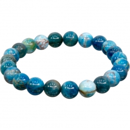 Elastic Bracelet 6-8mm Round Beads - Apatite (Each)