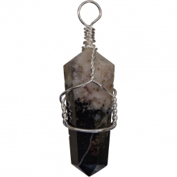 Wire Wrapped Point Pendants - Black Sardonyx (Pack of 5)