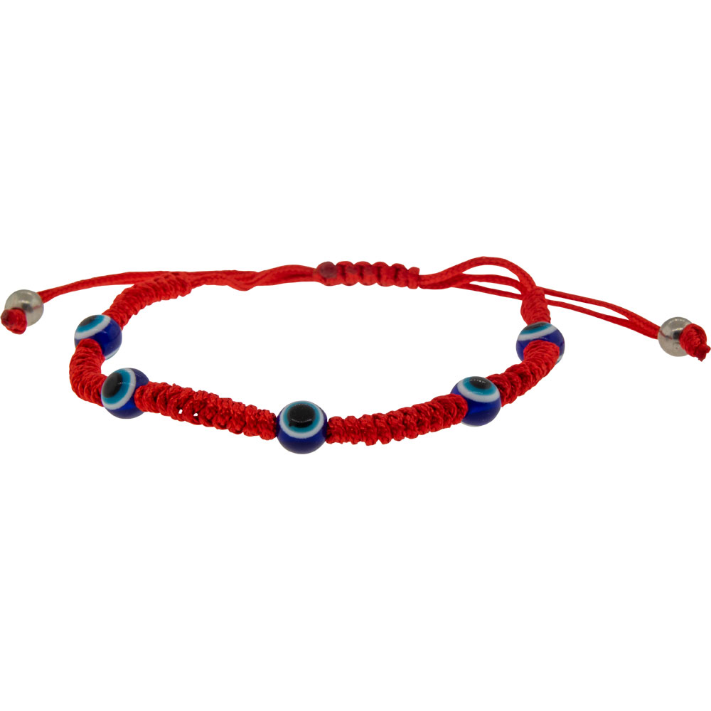 Adjustable Bracelet Red - Evil Eye (Each): Kheops International