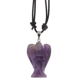 Gemstone Angel Necklace - Amethyst (Each)