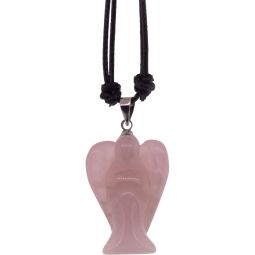 Gemstone Angel Necklace - Rose Quartz (Each)